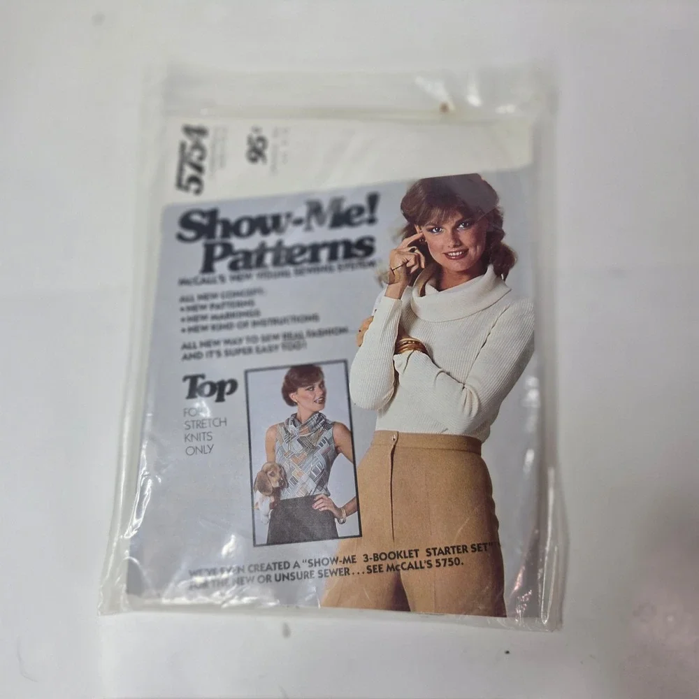 Vintage 1977 McCalls 5751 5754 Show Me Vest Cowl Top Sewing Pattern multi size